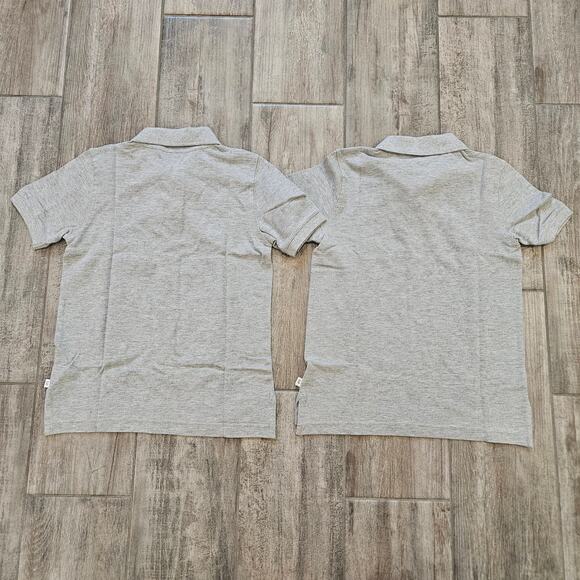 Gap Kids Polo Shirt Lot of 2 Boys M Gray Uniform Short Sleeve School Basics - Picture 7 of 8